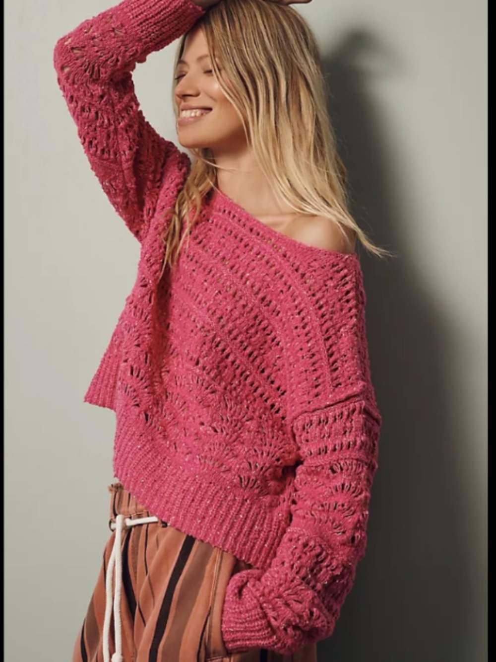 Palmer open stitch pull over Sweater by Pilcro